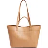 Shop Madewell Medium Essentials Leather East/west Tote In Carved Wood