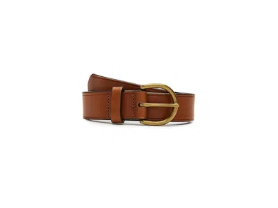 Madewell Medium Perfect Leather Belt Women's Belts Pecan: Xxs In Brown
