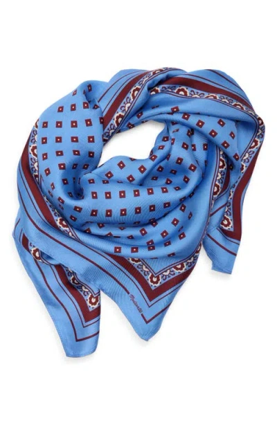 Madewell Medium Silk Bandana In Blue