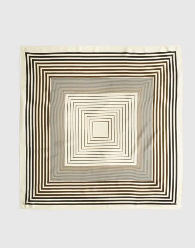 Madewell Medium Silk Bandana In Brown