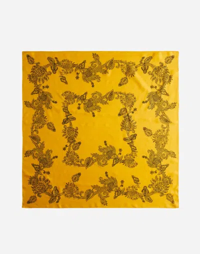 Madewell Medium Silk Bandana In Orange