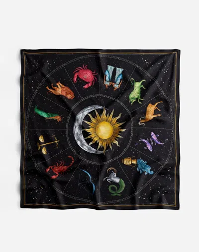 Madewell Medium Silk Bandana In Jet Black