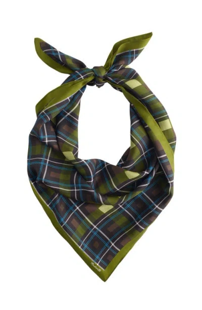Madewell Medium Silk Bandana In Green