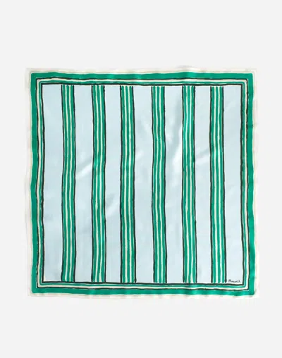 Madewell Medium Silk Bandana In Green