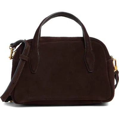 Madewell Medium Suede Crossbody Bag In Brown