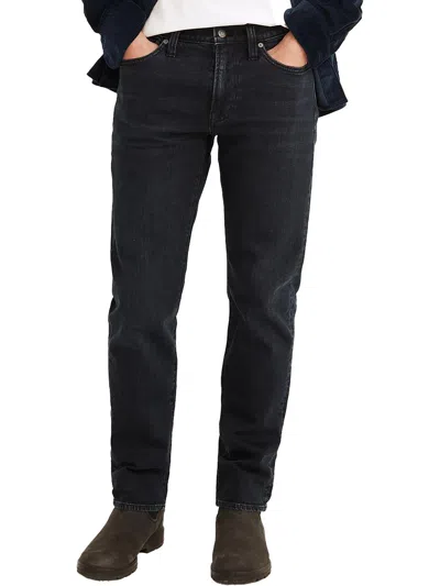 Madewell Mens Mid-rise Dark Wash Straight Leg Jeans In Blue