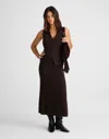 Madewell Merino Wool-blend Maxi Skirt In Black