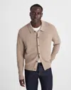 Madewell Merino Wool Tuck Stitch Button Down Sweater In Brown