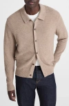 Madewell Merino Wool Tuck Stitch Button Down Sweater In Neutral