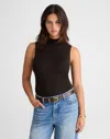 Madewell Merino Wool-silk Sweater Tank In Animal Print