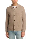 Madewell Merino Wool Tuck Stitch Button Down Sweater In Brown