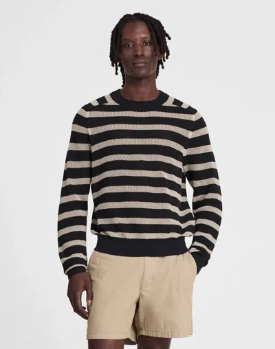 Madewell Mesh-knit Crewneck Sweater In Blue