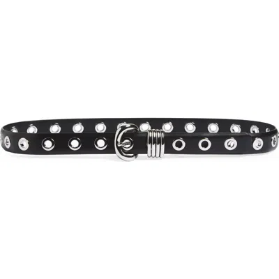 Madewell Metal Eyelet Belt In True Black