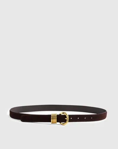 Madewell Metal Keeper Belt In Brown
