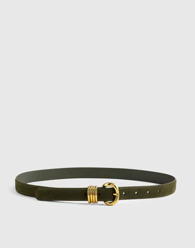 Madewell Metal Keeper Belt In Green