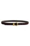 Madewell Metal Keeper Suede Belt In Brown
