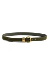 Madewell Metal Keeper Suede Belt In Green