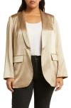 MADEWELL METALLIC SATIN OVERSIZE BLAZER