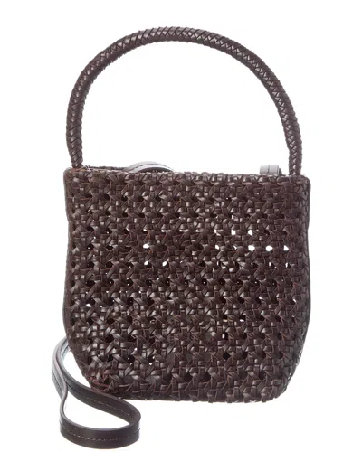 Madewell Micro Caning Bucket Bag In Brown