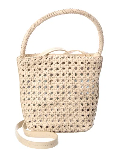 Madewell Micro Caning Bucket Bag In Brown