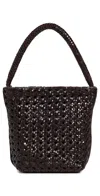 Madewell Micro Caning Bucket Bag Dark Carob In Brown