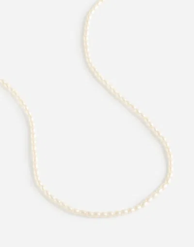 Madewell Micro Pearl Choker Necklace In White