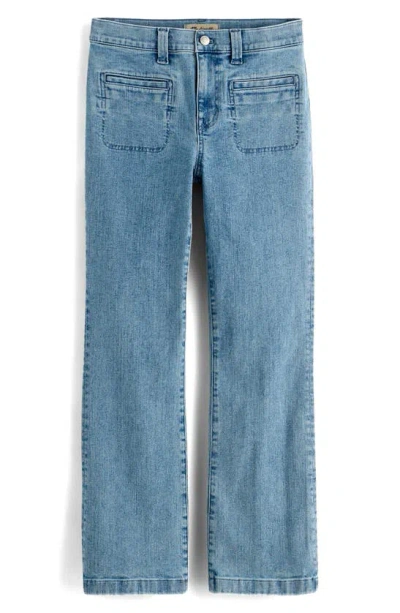 Madewell Mid Rise Kick Out Crop Jeans In Penman Wash