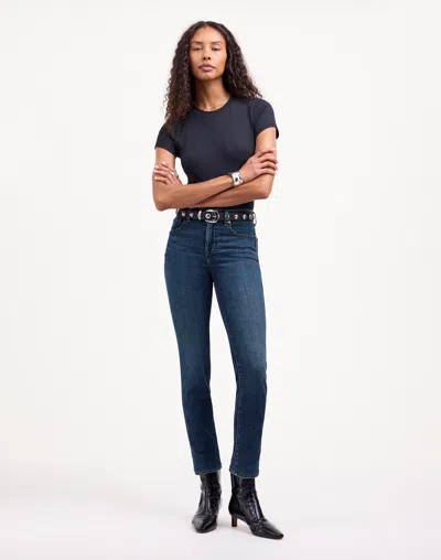 Madewell Mid-rise Stovepipe Jeans In Deming Wash