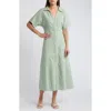 Madewell Midi Shirtdress In Pistachio