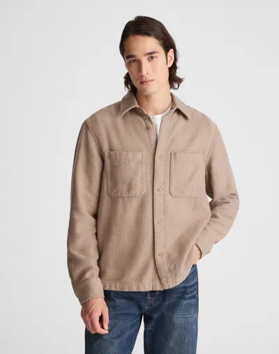 Madewell Midweight Flannel Button-up Shirt In Brown