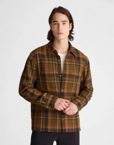 Madewell Midweight Flannel Button-up Shirt In Green