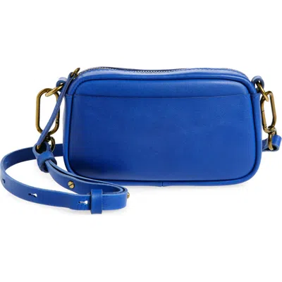 Madewell Mini The Leather Carabiner Crossbody Bag In Bluestone
