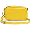 Madewell Mini The Leather Carabiner Crossbody Bag In Gilded Chartreuse