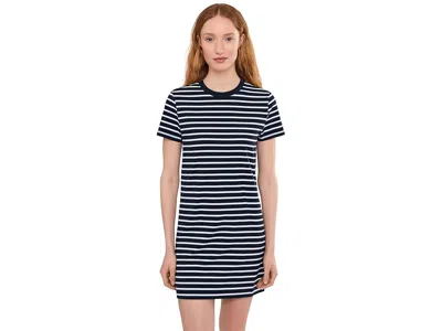 Madewell Mini T-shirts Dress In Stripe In Gray