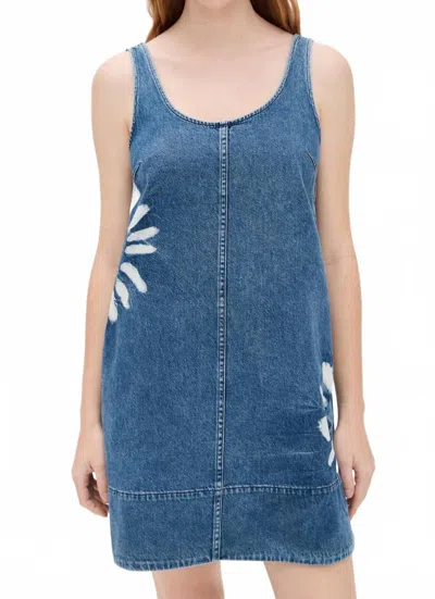 Madewell Minimal Denim Shift Dress In Blue