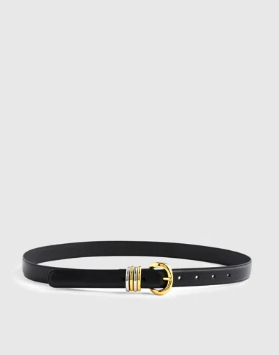 Madewell Mixed Metal Keeper Belt In Black