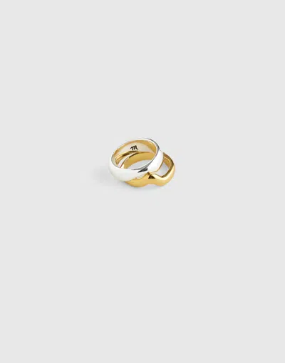 Madewell Mixed-metal Notched Stacking Ring Set