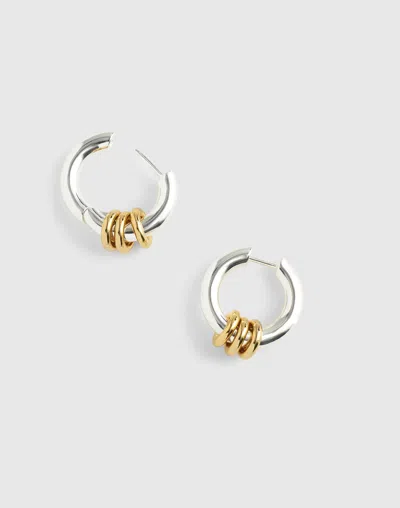 Madewell Mixed-metal Triple-ring Hoop Earrings