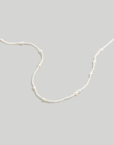 Madewell Mixed Pearl Beaded Choker Necklace In Freshwater Pearl