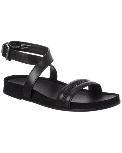 Madewell Molly Chunky Ankle Strap Leather Sandal In Black