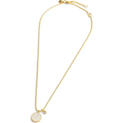 Madewell Mother-of-pearl Bezel Set Ball Chain Necklace In Multi