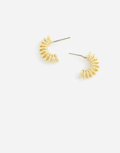 Madewell Multi-ring Small Hoop Earrings In Pale Gold