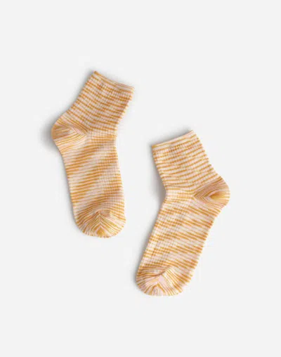 Madewell Multicolor Stripe Ankle Socks In Palest Blossom