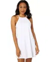 Madewell Mwl Flex Fitness Dress Women White Halter Neck Sleeveless Erk1043 In White