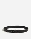 Madewell Narrow Leather Belt In Classic Black