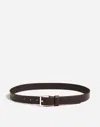 Madewell Narrow Leather Belt In Rich Brown