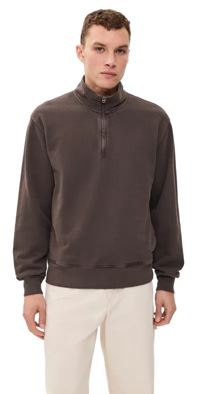 Madewell New Mccarren Funnel Zip Sweatshirt Roasted Chicory In Brown