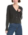 Madewell Softwool Shrunken V-neck Cardigan In Gray