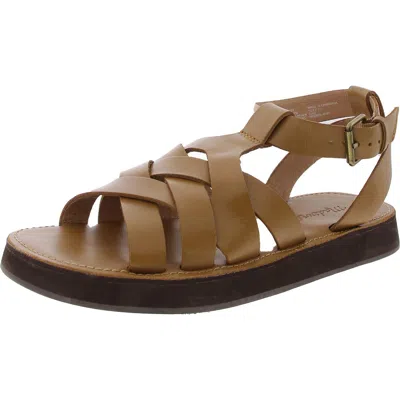 Madewell Nf181 Mens Buckle Leather Fisherman Sandals In Multi