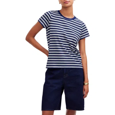 Madewell Northside Vintage Stripe Cotton T-shirt In Bright Cobalt